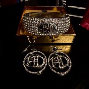 Harley Davidson Sterling Silver Bracelet/Earring Set
